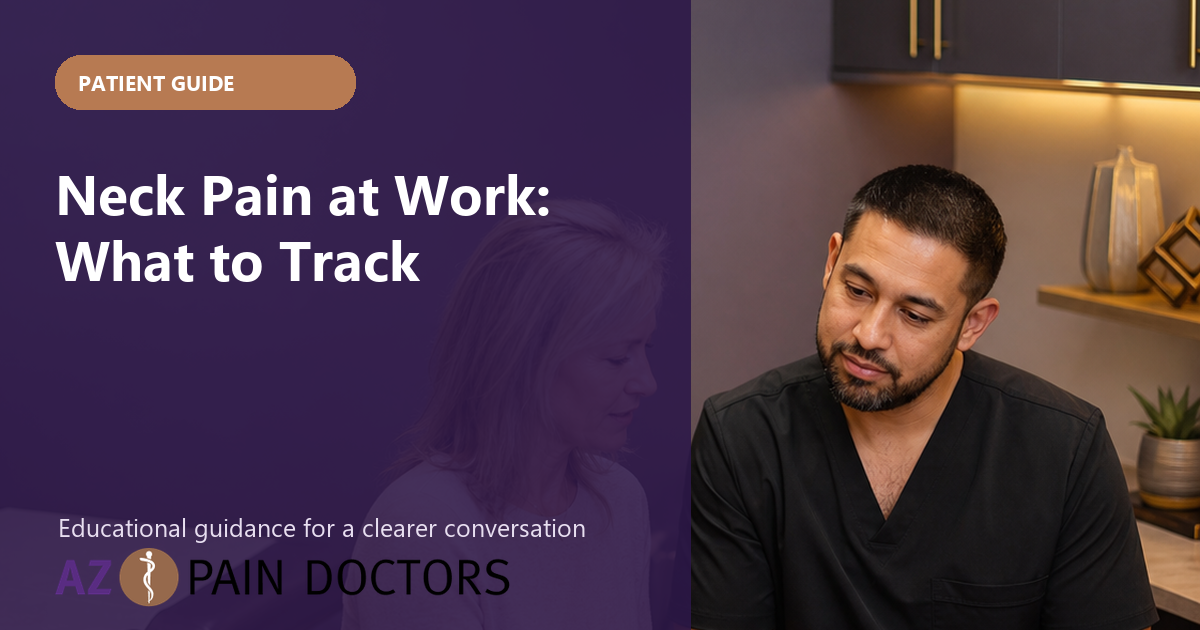 Neck Pain at Work: What to Track and When to Seek Care